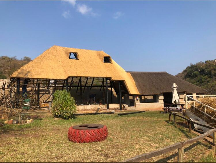 Completed thatch lodge